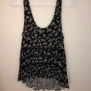 Black and White Tank Blouse